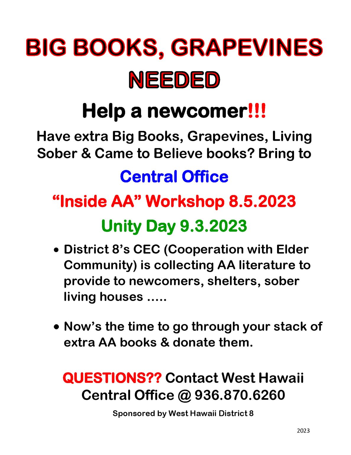 Flyers West Hawaii Alcoholics Anonymous