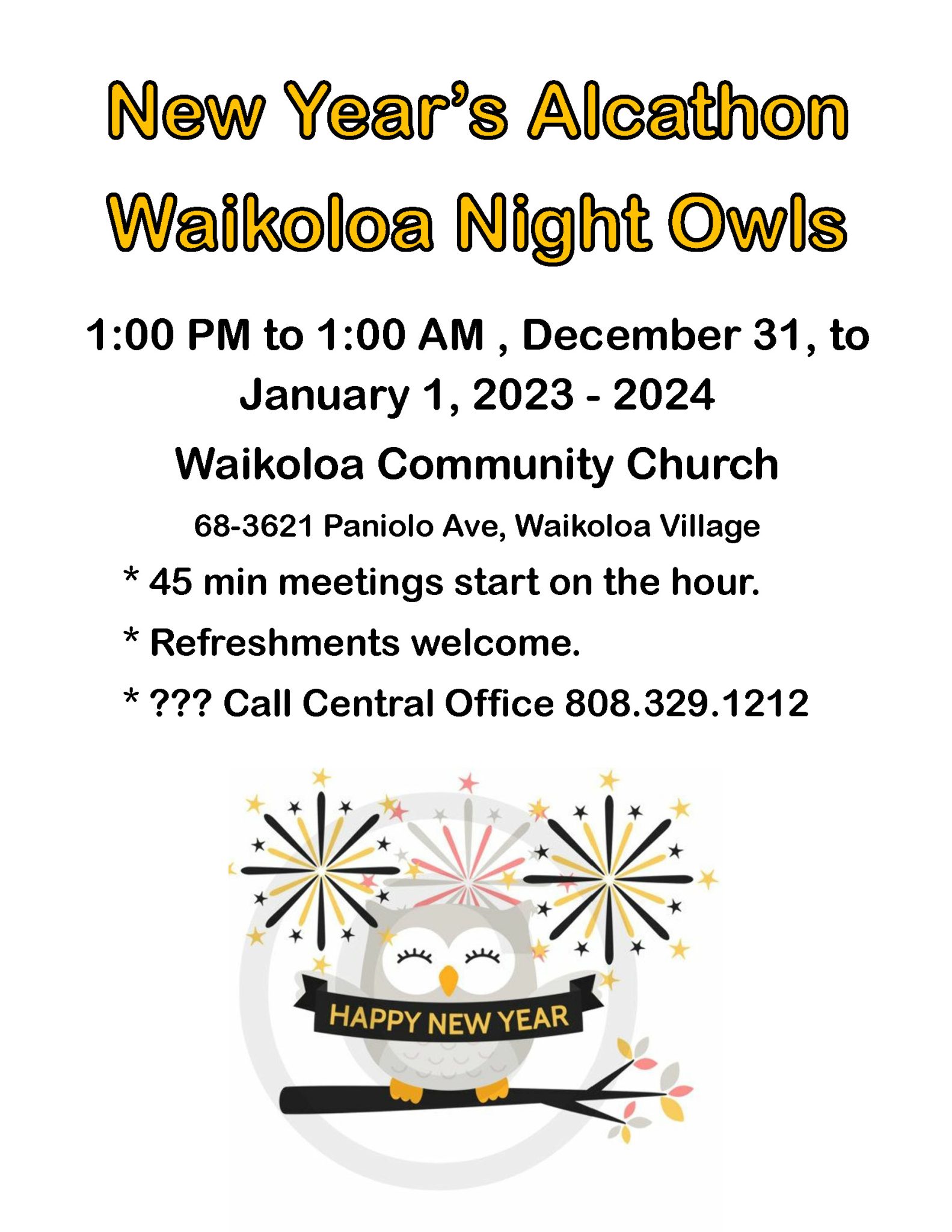 Flyers West Hawaii Alcoholics Anonymous
